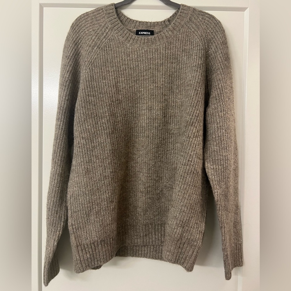 Beige mock neck sweater